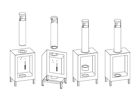 Kozen Freestanding Biofireplace Black Matte