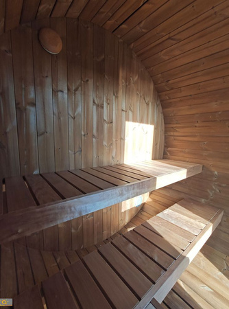 Utendørs terrasse Badstue  Black Easter Edition + Ice Tub / Elektrisk komfyr eller WIFI komfyr / Skandinavisk gran av høy kvalitet (Thermowood)