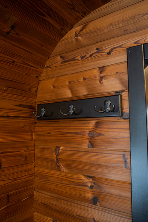 Luksuriøs Moderne Udendørs Sauna Cube Premium Plus Til Haven Med Panoramaudsigt Året Rundt