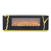 Magnetic Black elektrisk pejs – luksuriøs sort-guld LED-pejs 160 cm