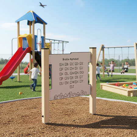 Titel: Integrerende Blindeskriftstavle til Legepladsen LK609 – Læring via Berøring