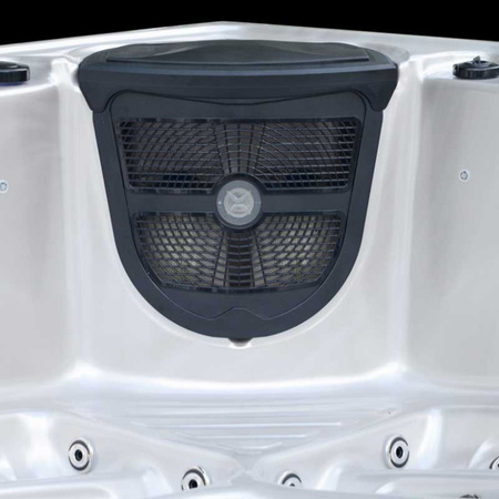 Jacuzzi de jardim SPA340 Cappuccino com revestimento de madeira natural 220x220 cm – elegância e relaxamento ao ar livre