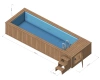 Træpool med polypropylenindsats 680 cm x 240 cm (THERMO WOOD) - moderne, holdbar havepool
