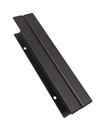 Sklo pro závěsný biokrb 650x400 - s černými úchyty, tvrzené sklo