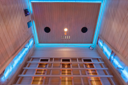 MO-RL3S Infrasarkanā sauna ar sāls akmeni | Wellness | Relax | SPA | Moderns dizains | Panorāmas stikls