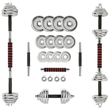 STC21 Barbells/Barbell in a suitcase CHROME 2x10KG HMS