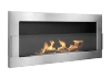 Bio-lareira suspensa em inox com vidro 900x400 – aço inoxidável, design moderno