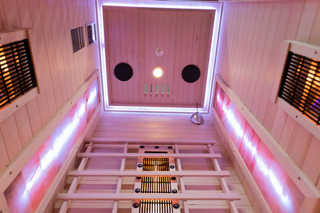 MO-RL1ST Infrasarkanā sauna ar sāls akmeni un turmalīniem | Wellness | Relax | Spa | Luxury Relaxation | Panorāmas stikls