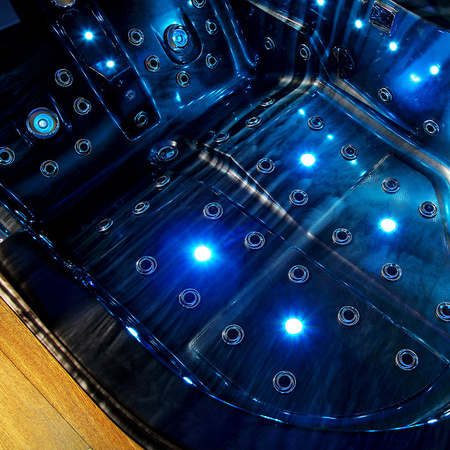 Vasca idromassaggio VENEZIA 761 “Onda Nera” sinistra 180×120 – relax di lusso in forma moderna, lato sinistro