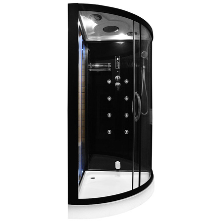 MO-1751B TRIO GAUCHE, sauna sèche, bain de vapeur et cabine de douche 180×110×223 cm