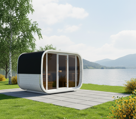 Venkovní sauna Klaar pro 4-6 osob / pouze elektrické vytápění / kvalitní severské smrkové dřevo | Wellness | Relaxace | SPA | Wellness | Relaxace | SPA | Severský styl | Termální dřevo