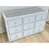  AMARO 9-DRAWER GLASS BOX - sklo + MDF - 130 × 80 × 40 cm
