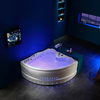 BAIGNOIRE BALNÉO AVEC HYDROMASSAGE & CHAUFFAGE ROMA 764 DROITE • BLANCHE • 45 JETS 150×150