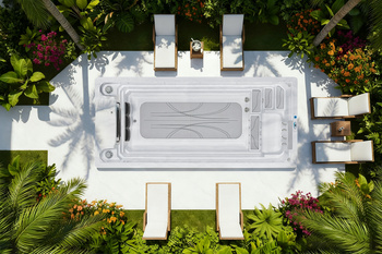 Swim Spa OF-502BU – Vitality Collection Series – Luxury Swim Spa with Counter-Current System and Hydromassage