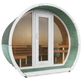 Sauna zewnętrzna Susi 200 dla 3-4 osób / NOWA KOLEKCJA RAINBOW /  Tylko ogrzewanie elektryczne / Wysokiej Jakości Świerk Nordycki | Wellness | Relaks | SPA | Wellness | Relax | SPA | Nordycki Styl | Drewno Termiczne