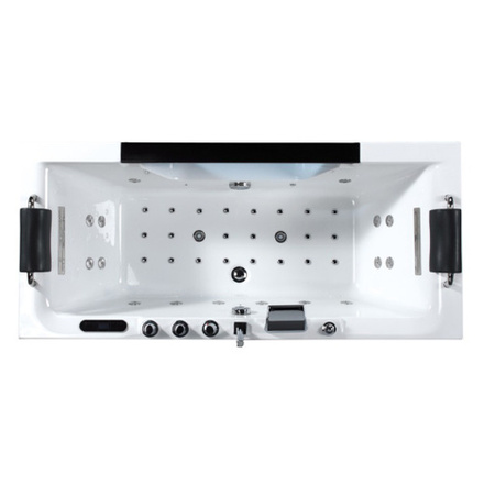 Wanna z hydromasażem i podgrzewaczem Carina 938 biała 182x82 cm – komfort, relaks i luksus w łazience