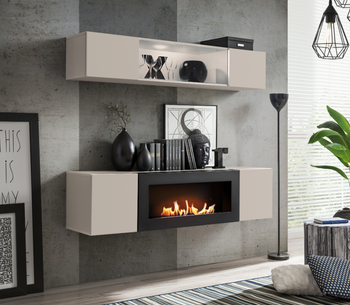 Biocamina mueble de TV chimenea de biocombustible - CC FY N3