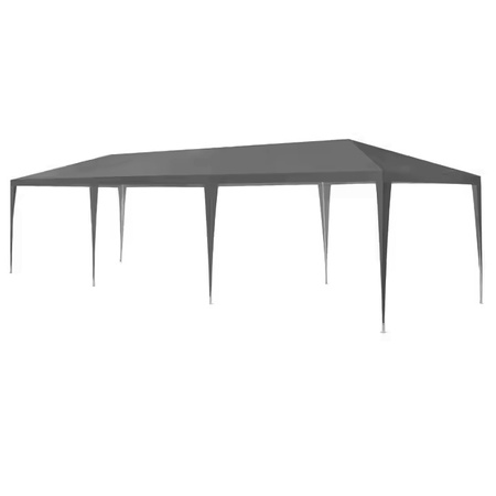 Carpa pabellón de jardín comercial 3x9 m 8 paredes gris MultiGarden