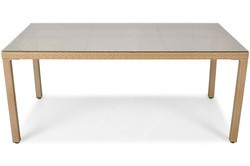 MALAGA 180 technorattan trädgårdsbord - beige