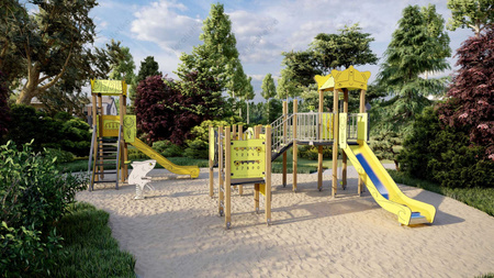 Rotaļu laukums-Viking Trail spēļu komplekss