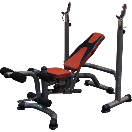 Multifunctional training bench for exercises with barbell holders CFA-199