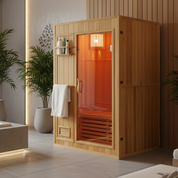 MO-EN2 Sauna sucha z piecem HARVIA 2,3 kW i izolacją ścian | Wellness | Relax | SPA | Naturalne Drewno | Nowoczesny Design