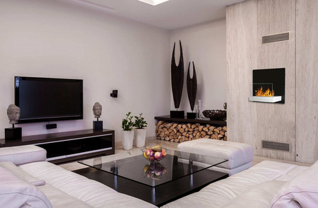 Hanging Biofireplace BOARD – style, warmth, and creativity in your home