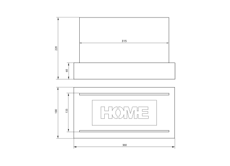 Voľne stojaci biokrb Home čierny matný