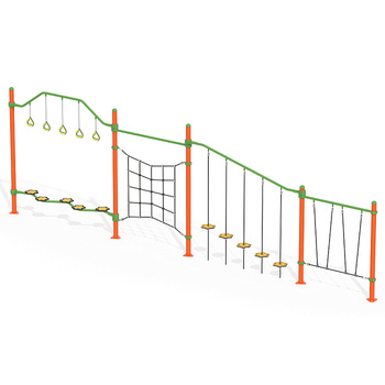 Conjunto de jogos de corda LK824.2 – Corda de escalada com discos para playground