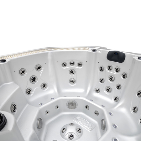 Trädgårdsjacuzzi SPA107 220x220 cm – lyxigt SPA-badkar för 6 personer