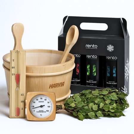 Outdoor sauna SUSI for 2-3 people with Harvia Vega sauna heater + freebies | cosmetics + sauna accessories | Finnish sauna | thermwood | Thermally Modified Wood