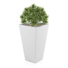 Pot de jardín delgado blanco con iluminación