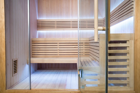 Liela sausā sauna ar HARVIA 6 kW plītiņu | Panorāmas stikls | Dabīgā koksne