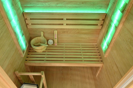 MO-TS3B Суха сауна с печка HARVIA 3,5 kW | Wellness | Relax | Spa | Елегантен минимализъм | Естествено дърво