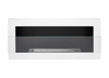 Bio-ethanol wandhaard 900x400 met glas – glanzend wit, moderne bio-ethanol haard