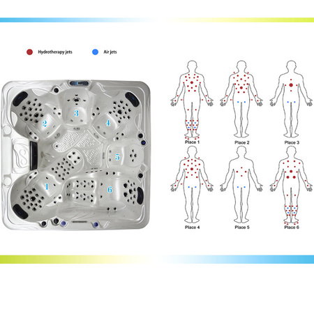 Jacuzzi za vrt SPA703A 230x230 cm – luksuzna SPA kada s hidromasažom