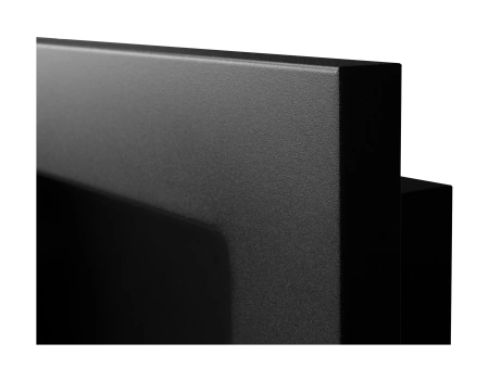 Væghængt biopejs 650x400 mm, sort mat tekstureret finish – en moderne bioethanolpejs