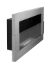 Viseče bio-ognjišče s steklom 650x400 - inox, nerjaveče jeklo, kamin na bioetanol