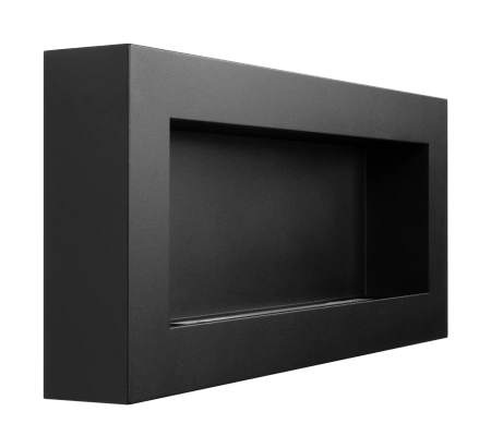 BOX 900x400 hanging bio-fireplace, black textured matt – a modern fireplace without a chimney
