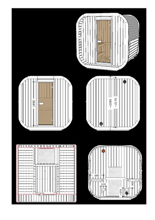 Icon 220 XL Puutarhasauna 4 hengelle / Harvia Harvia Sähkökiuas tai Harvia Puukiuas / Korkealaatuinen lämpökäsitelty skandinaavinen kuusi | Wellness | Rentoutuminen | SPA | Rentoutuminen | Rentoutuminen | Lämpöpuu | Moderni muotoilu | Moderni muotoilu