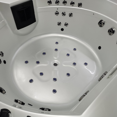 DELLA 916 valge pärliline aiavann, antratsiitne korpus 170x170 cm - luksuslik spaa teie aias!