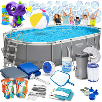 Bestway 56448 + kuplamuokkain GRATIS puutarha-allas 488 x 305 x 107cm 18in1