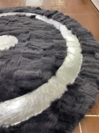 VERSACE style carpet - luxury sheepskin rug