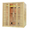 MO-RL4S XL Sauna de infrarrojos con piedra de sal | Wellness | Relax | SPA | Madera Natural | Madera Termotratada