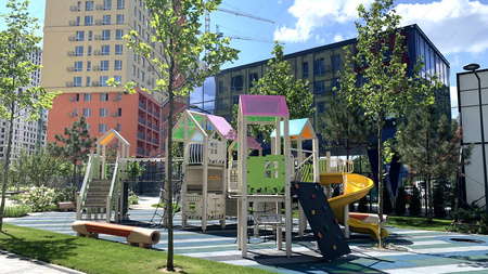 Parco giochi "Grande città-2" (TE932) – Set di gioco per bambini con molte attrazioni