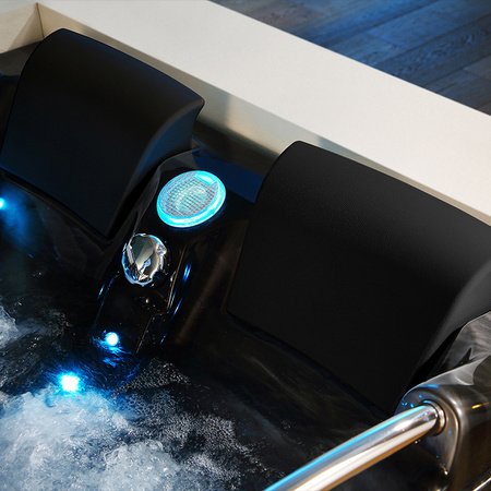 Vaňa s hydromasážou VENEZIA 761 „Čierna vlna“ Zákony 180×120 – luxusný relax v modernej forme, ľavá strana