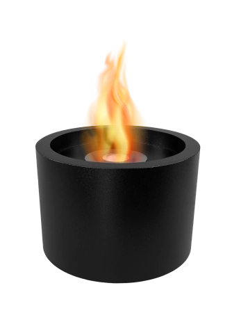 Free-standing bioethanol fireplace Moon black structural matte