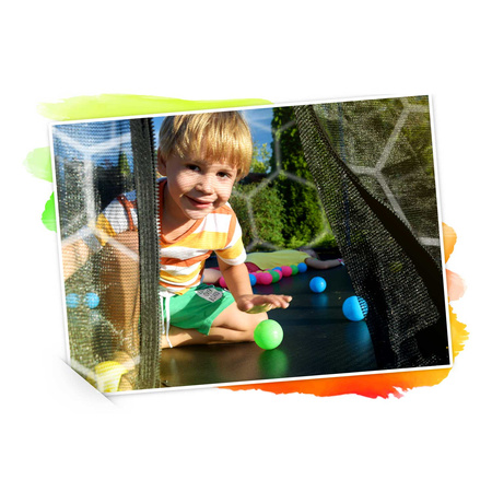 Trampolino da giardino 8 piedi/252 cm con rete interna e scaletta Neo-Sport