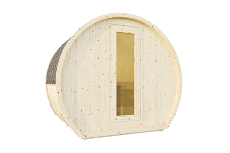 Sauna zewnętrzna Susi 160 dla 2-3 osoby / Tylko ogrzewanie elektryczne / Wysokiej Jakości Świerk Nordycki ( Sosnowe Drewno Termiczne) | Wellness | Relaks | SPA | Wellness | Relax | SPA | Nordycki Styl | Drewno Termiczne