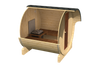 Barrel Outdoor Sauna EDA 220 för 4 personer / Elektrisk eller vedeldad Harvia-spis / Skandinavisk gran av hög kvalitet (termwood)